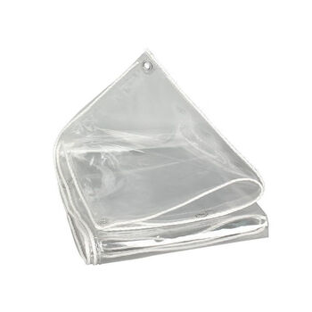 谋福 透明防雨布遮雨布防水布塑料布挡雨加厚阳台封闭户外PVC篷布（4m*8m） 100141448360