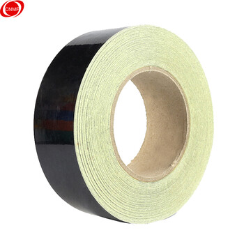 谋福 L8416反光胶带 反光标识警戒线墙贴地板贴标志 反光膜警示胶带 长45.7米（10cm宽 黑色 ） 100002333418