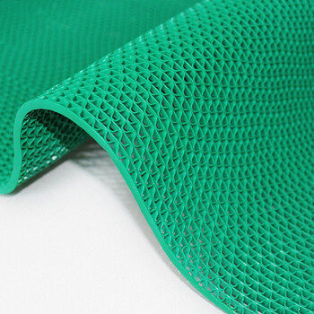 谋福 370 防滑垫S型镂空防水地垫厨房浴室卫生间游泳池脚垫PVC塑料地毯（绿色宽1.2米*1米厚5mm） 100020105118