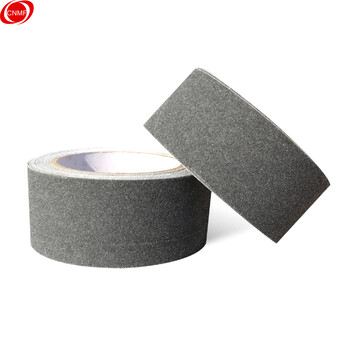 谋福 9057地面磨砂防滑胶带 警示胶带 耐磨楼梯台阶防滑条胶带 磨砂地贴 （灰色 20米长*5厘米宽） 8684295