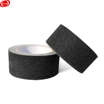 谋福 地面磨砂防滑胶带 警示胶带 耐磨楼梯台阶防滑条胶带 磨砂地贴 （黑色 20米长*5厘米宽）9056 100002558692