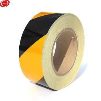 谋福 L8407 反光胶带 反光标识警戒线墙贴地板贴标志 反光膜警示胶带 长45.7米（10cm宽 黄黑色） 100123752008