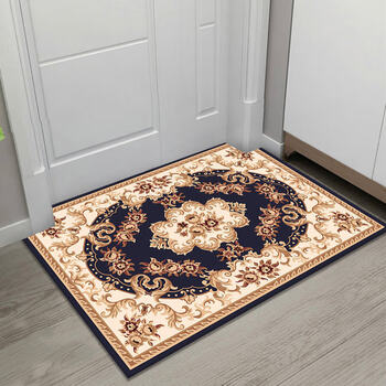 谋福 欧式进门地垫   玄关卫生间防滑垫脚垫  白伟经典欧式10(50*80厘米) 100033024317