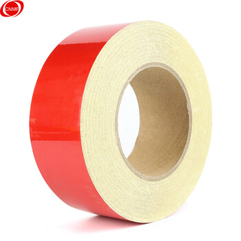 谋福 L84064 反光胶带 反光标识警戒线墙贴地板贴标志 反光膜警示胶带 长45.7米（5cm宽 红色） 100106288017