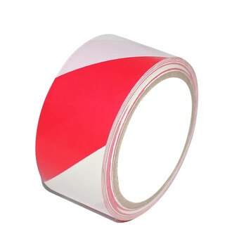 谋福 警示胶带 地板胶带斑马线胶带 安全警示胶带 地面标识警戒线 （ 加宽6cm款 红白色）84824 100002189372