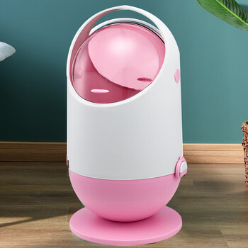 谋福 垃圾桶 卫生间厨房有盖垃圾箱客厅收纳篓【特大号（55*31cm）双内胆 双开盖粉红】 100062665065