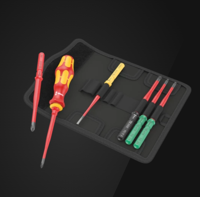 WERA/维拉 组合式绝缘螺丝刀组套Kraftform Kompakt VDE 7 extra slim 1 05006603001