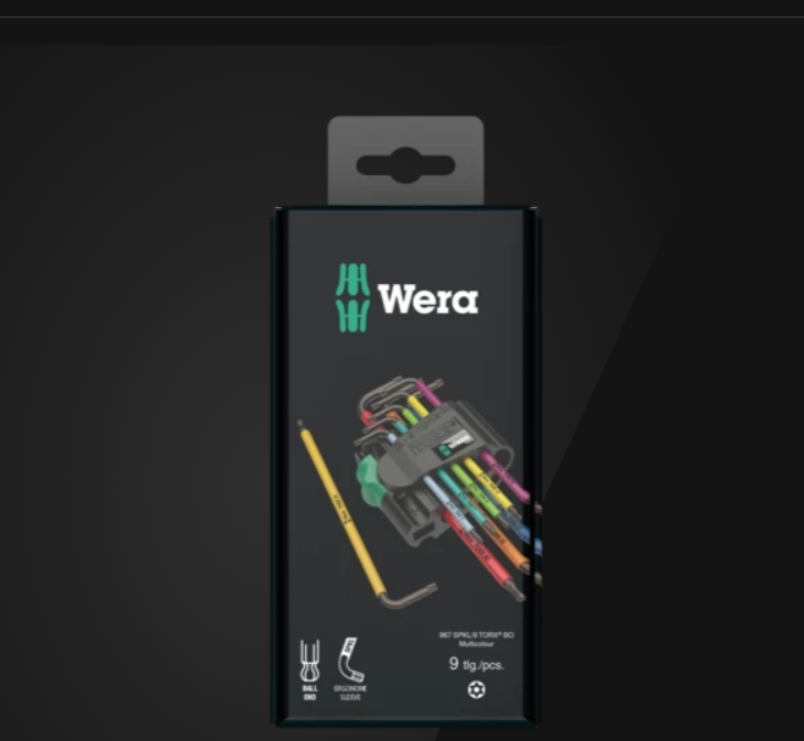 WERA/维拉 花型L扳手组套967 SPKL TORX BO Multicolour 05073599001