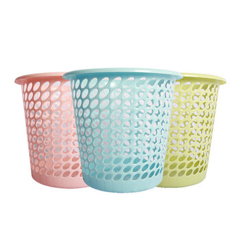 谋福 242  简约时尚塑料镂空垃圾桶 卫生间摔不破垃圾桶（镂空垃圾桶 颜色随机发） 100014064867