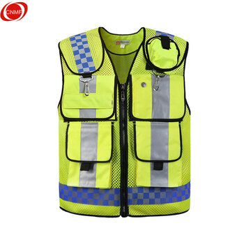 谋福 反光背心 多功能网眼反光马甲 巡逻执勤反光衣印字 交通安全防护服 WMJ01款 L 170 6773995