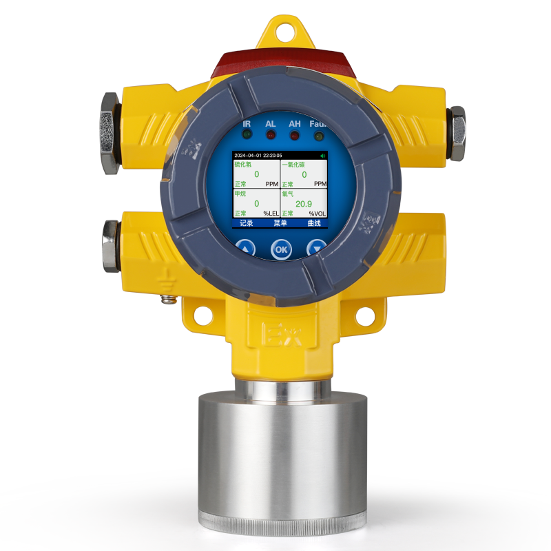BH/保时安 固定在线气体探测器 固定四合一探测器 甲烷3-100%LEL CO 0-1000PPM  H2S 0-100PPM  O2 0-30%VOL  24v 485输出