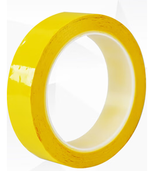 海斯迪克 HK-64 5S桌面定位胶带 标识划线定位贴 无痕白板警示线（黄）25mm*66m