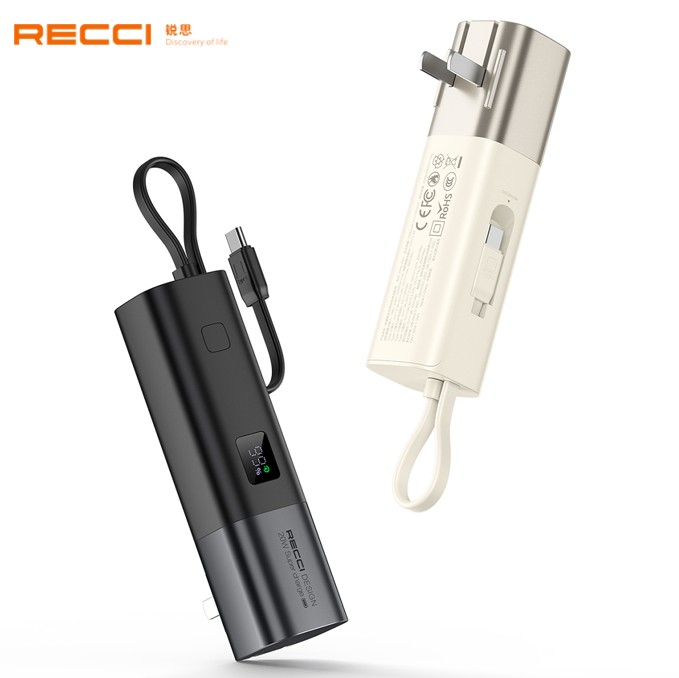 锐思/RECCI 能量棒快充移动电源适配器RPB-P65黑色