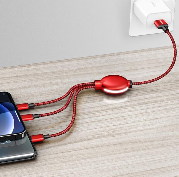 锐思/RECCI 10W 一拖三发光数据线光影RTC-T09