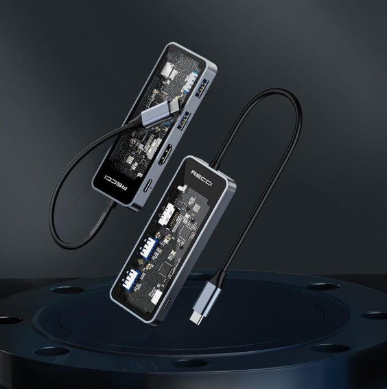 锐思/RECCI 五合一透明HUB RH16