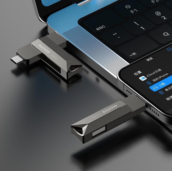 锐思/RECCI 512G双接口旋转固态U盘MH09