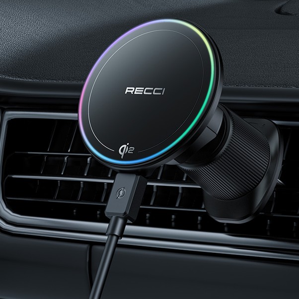 锐思/RECCI Qi2磁吸无线充车载支架RHO-C43