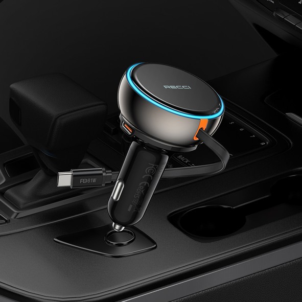 锐思/RECCI 伸缩线车载快速充电器RQ10