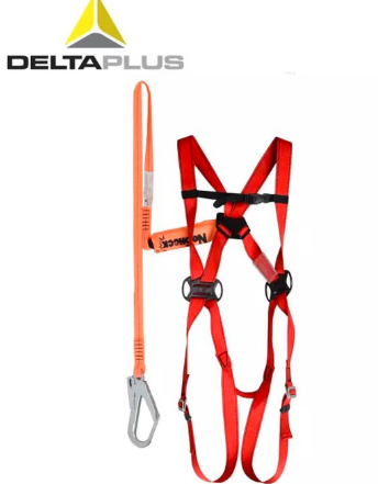 代尔塔 全身五点式防坠落安全带 506101含HAR11安全带+AN209CD单大钩减震绳ENKIT011套